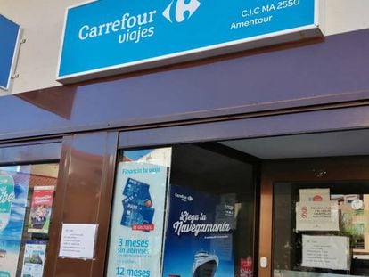 Punto de venta de Viajes Carrefour.