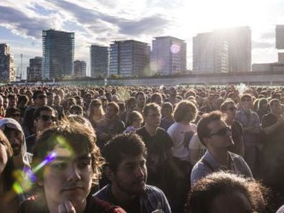 Aspecto del p&uacute;blico ayer en el Primavera Sound. 