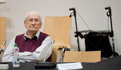 Oskar Gröning, el 23 de abril en su juicio.