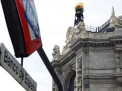 Fachada de la sede del Banco de Espa&ntilde;a. 