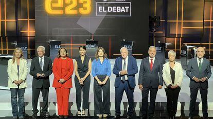 Debate de candidatos por Barcelona en TV3, este martes.