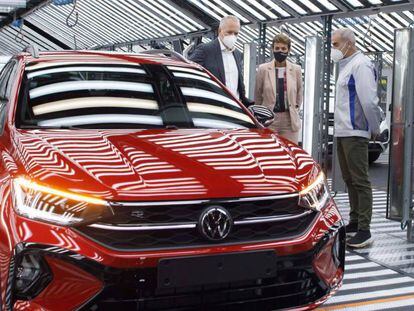Imagen de un VW Taigo que se produce en la planta de Volkswagen Navarra para toda Europa.