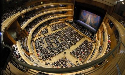 El interior del Mariinski II que se inaugura hoy en San Petersburgo.