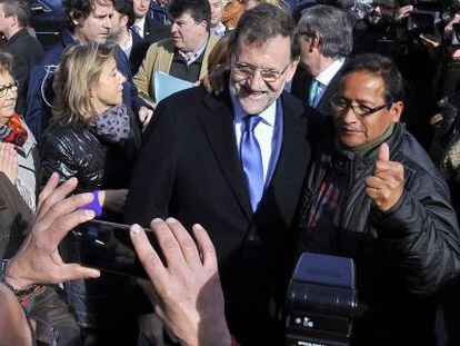 Mariano Rajoy, este jueves, en Albacete.