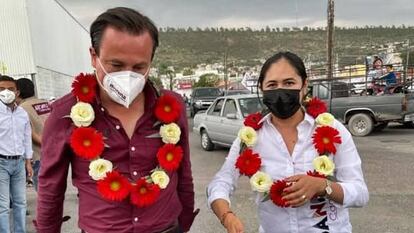 Sandra Nelly Cadena en un acto de campaña en 2021