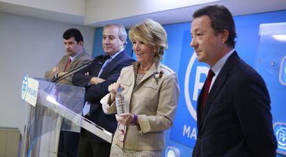 Aguirre, Presidenta del PP de Madrid, esta ma&ntilde;ana.