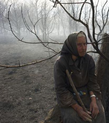 Manuela Barja se enfrentó a un fuego de 400 hectáreas el año pasado en Vilar de Santos (Ourense).