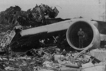 Estado en el que quedó el avión de KLM.