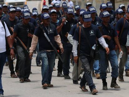 Civiles armados, en el estado de Guerrero, México.