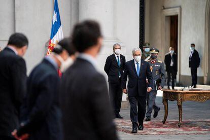 El presidente de Chile, Sebastián Piñera, en el palacio de Gobierno en junio pasado.
