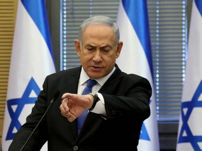 El primer ministro israelí, Benjamín Netanyahu, el miércoles en el Parlamento.