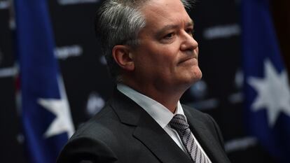 El nuevo secretario general de la OCDE, Mathias Cormann, en el Parlamento australiano, en octubre de 2020.