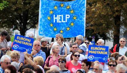 Manifestación contra el Gobierno de Viktor Orbán, el pasado 16 de septiembre en Budapest.