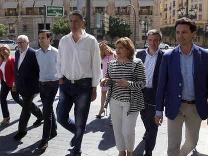 Los presidentes del PP de Navarra, Catalu&ntilde;a y Baleares junto a Bonig.