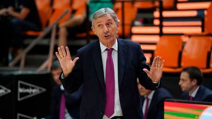 Pesic, durante la final de la Liga entre el Barça y el Baskonia.