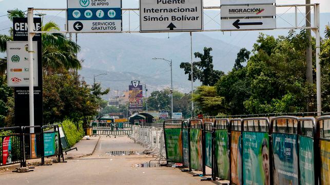 Vista del puente internacional Simón Bolívar, el principal paso fronterizo entre Colombia y Venezuela, el pasado lunes.