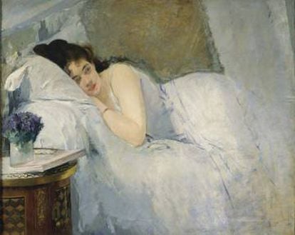 Obra de Eva Gonzalès, 'Muchacha al despertar', de 1877-78.