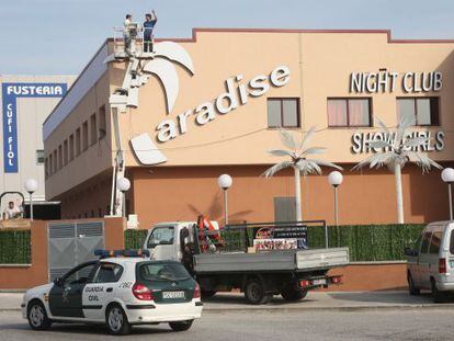 Exterior del macroburdel Paradise, en La Jonquera.