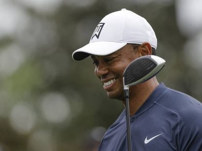 Tiger, sonriente en Augusta.