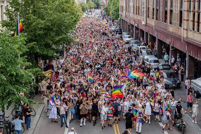 Manifestación en Oslo por el ataque.
