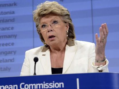 La comisaria de Justicia, Viviane Reding, el pasado 17 de julio.