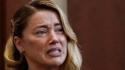 Amber Heard, while testifying during one of the trial sessions.