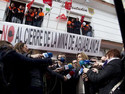 Susana D&iacute;az y Guillermo Fern&aacute;ndez-Vara, en Monesterio.