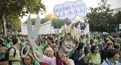 Manifestación del pasado 4 de octubre contra los recortes educativos de la Comunidad de Madrid