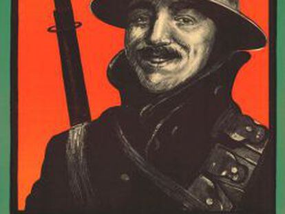 Campa&ntilde;a publicitaria de los bonosbirt&aacute;nicos  para financiar la Gran Guerra en 1917. 