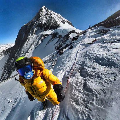 David Goettler, cerca del collado sur del Everest la pasada primavera.
