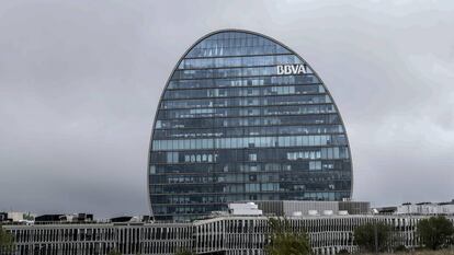 Sede de BBVA en Madrid, conocida como ‘La Vela’, en una imagen de archivo.