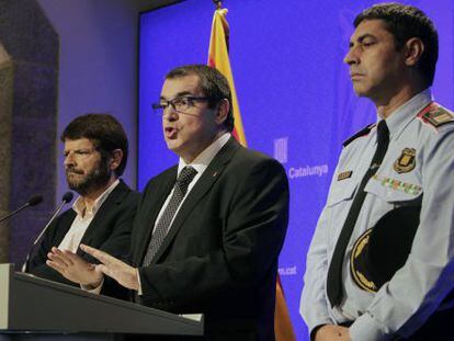 El conseller d'Interior en funcions de la Generalitat, Jordi Jané, en una roda de premsa a Barcelona.