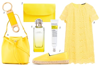 1. Salvatore Ferragamo Llavero 2. La Portegna Monedero 3. Zara Vestido con encaje 4. Hermès Perfume 'Le Jardin de Monsieur Li' 5. StriVectin-TL Serum para el contorno de ojos 6. Salvatore Ferragamo Bolso tipo saca 7. Kenzo Alpargatas