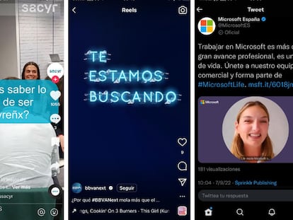 Las empresas buscan talento en redes sociales como TikTok, Instagram y Twitter.