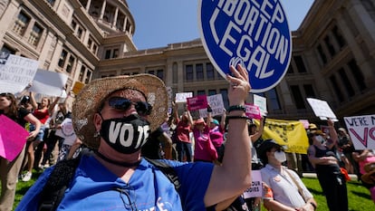 Una manifestación en favor de los derechos de las mujeres sobre sus cuerpos en Austin, en mayo de 2022.