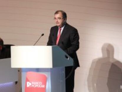 &Aacute;ngel Ron, presidente de Banco Popular, en la junta de accionistas de la entidad.