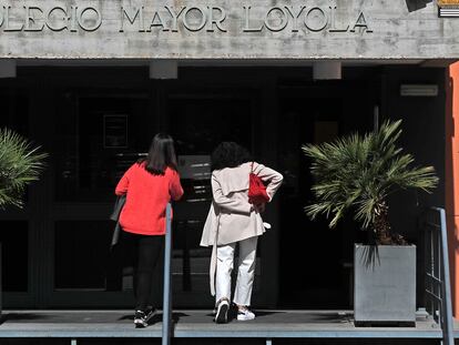 Colegio mayor Loyola de Madrid, este martes. ÁLVARO GARCÍA