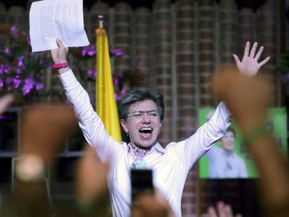 Claudia López, candidata de la Alianza Verde, será la primera alcaldesa de Bogotá elegida en las urnas. En vídeo, sus declaraciones.