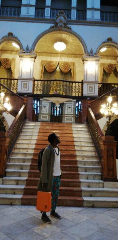 Nii Ayikwei Parkes, en el Gabinete Literario, de Las Palmas de Gran Canaria.