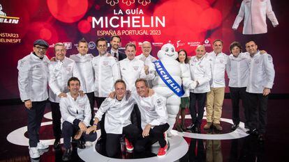Los cocineros de restaurantes con tres estrellas de la Guía Michelin en la gala de esta semana.