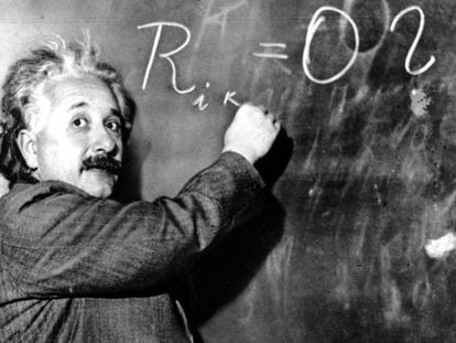 Albert Einstein, fotografiado en el Instituto Carnegie de California, en 1931. 