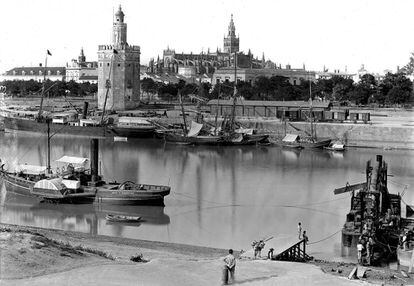 El barrio de Triana, en una imagen de finales del siglo XIX.