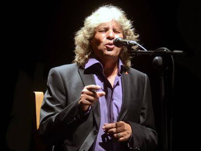 El cantaor Jos&eacute; Merc&eacute; en gala flamenca del Festival Internacional del Cante de las Minas de La Uni&oacute;n.