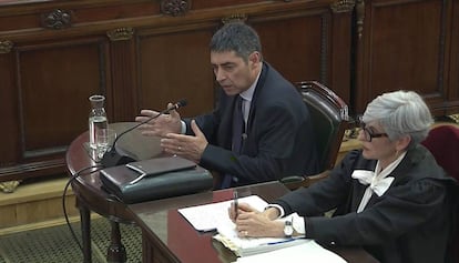 Josep Lluís Trapero, durant la seva declaració al Suprem.