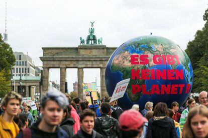 Manifestación en Berlín contra el cambio climático. 
 