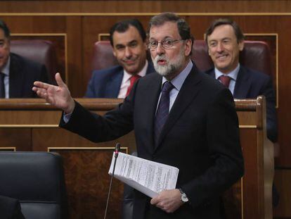 Mariano Rajoy, durante una intervención en el Congreso.