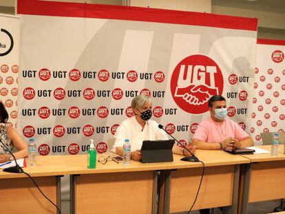Rueda de prensa de la Federación de Servicios Públicos de UGT.