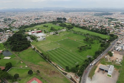 Vista aérea del Centro de Treinamento do Caju en Curitiba.