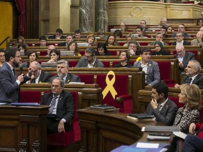 Sesión de control este miércoles en el Parlament.