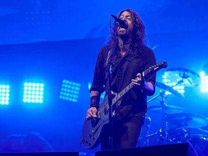 Dave Grohl, líder de los Foo Fighters, el pasado domingo en Berlín, actuando en el festival Lollapalooza Berlin.